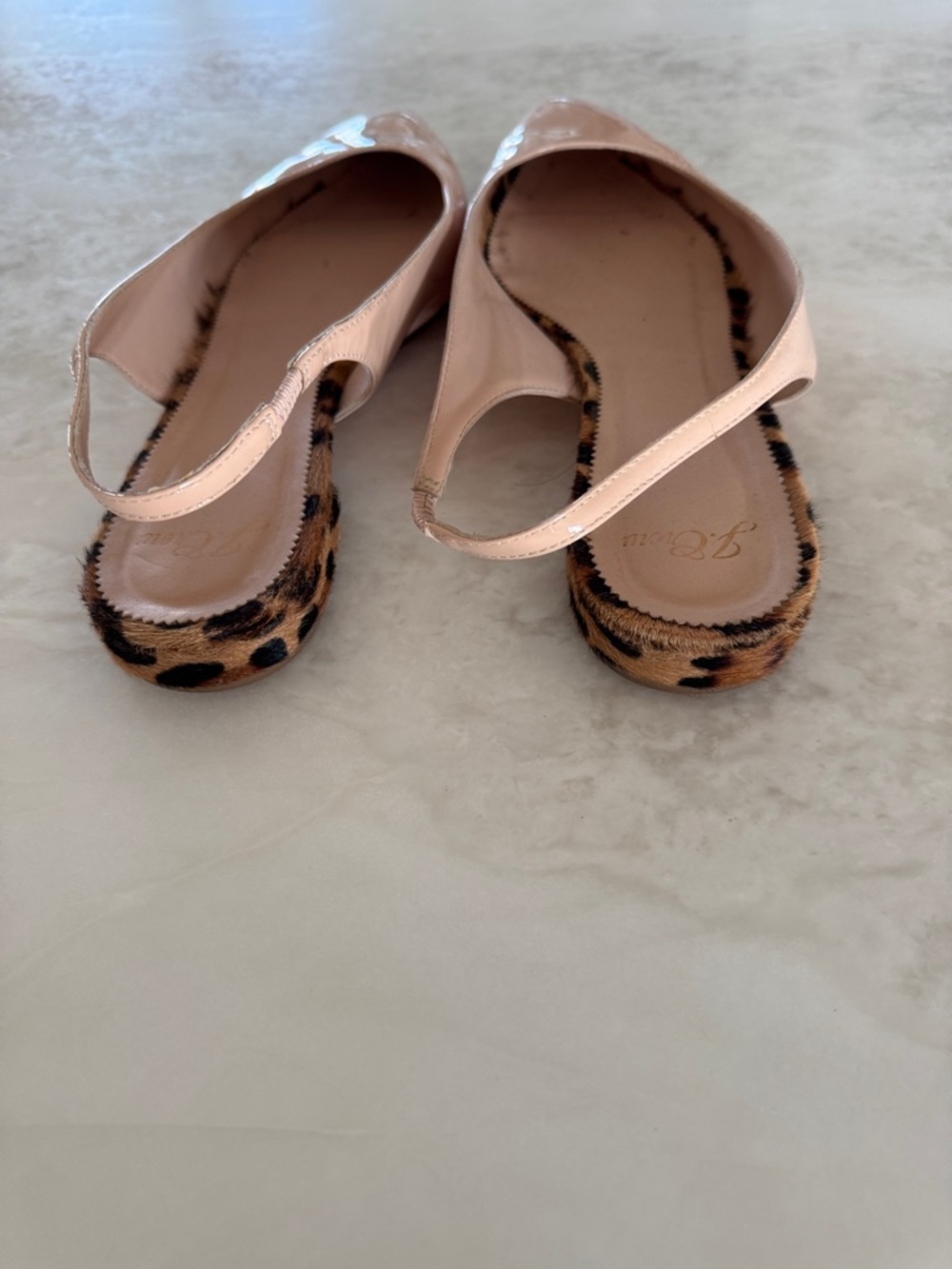 J. Crew Nude Patent Pointed-Toe Slingback Flats - Picture 4 of 4